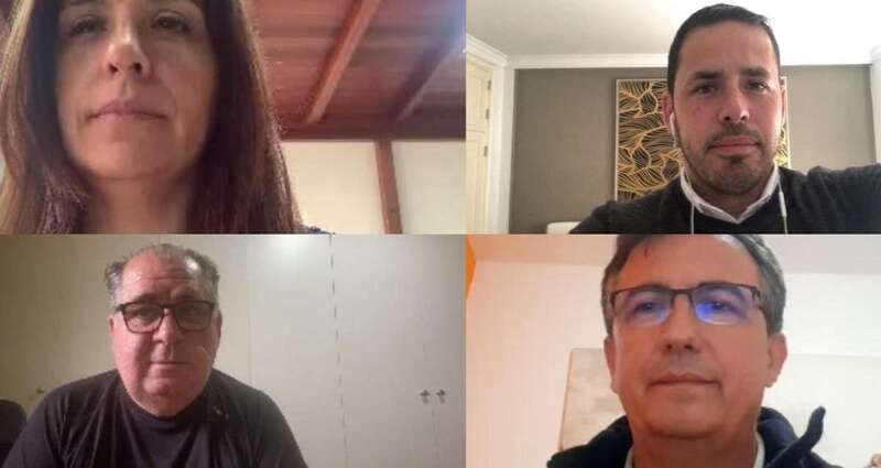 Los líderes de los partidos que integran el pacto de Telde (Foto TA)